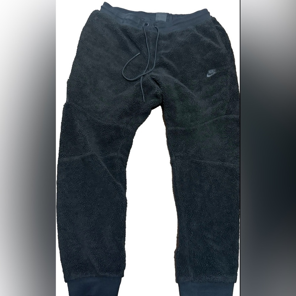 Nike Jogger Tech Icon Sherpa Fleece Men's Pants Black AQ2769-010 Size XXL